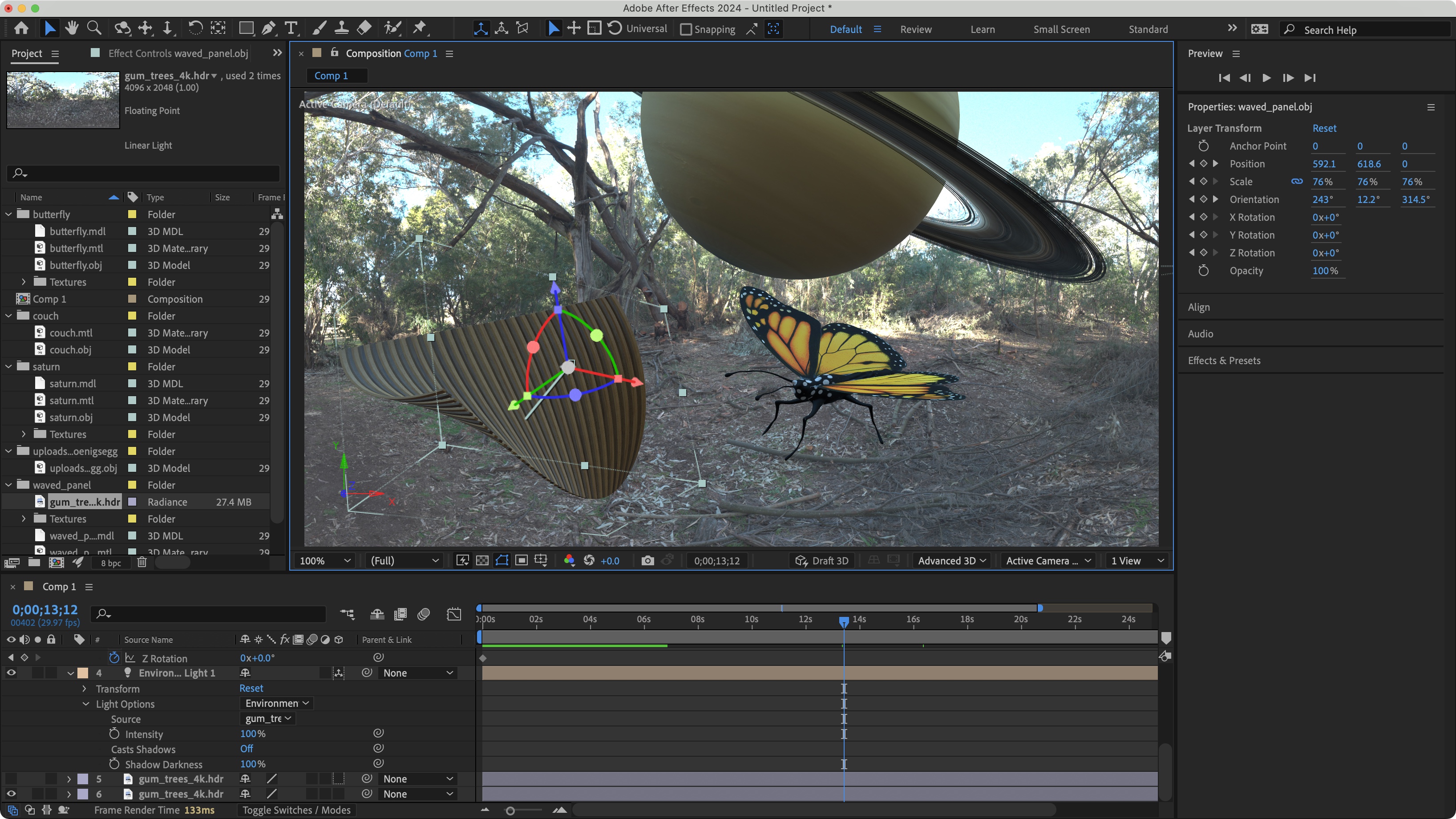 หน้าต่าง Timeline ของ Premiere Pro